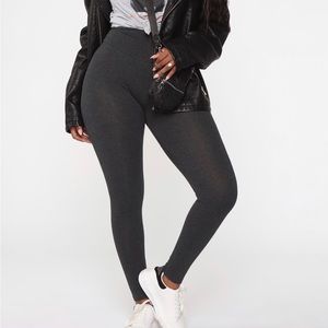 Fashion Nova High Rise Charcoal Leggings